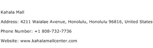 Kahala Mall Address Contact Number