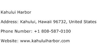 Kahului Harbor Address Contact Number