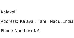 Kalavai Address Contact Number