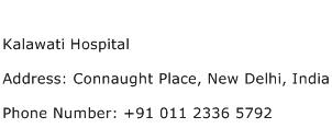 Kalawati Hospital Address Contact Number