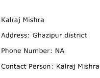 Kalraj Mishra Address Contact Number