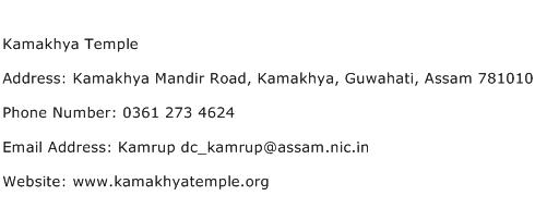 Kamakhya Temple Address Contact Number