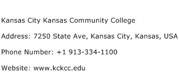 Kansas City Kansas Community College Address Contact Number