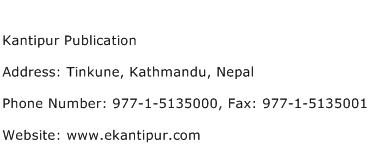 Kantipur Publication Address Contact Number
