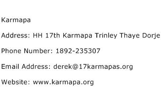 Karmapa Address Contact Number