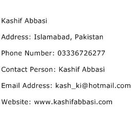 Kashif Abbasi Address Contact Number