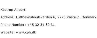 Kastrup Airport Address Contact Number