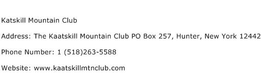 Katskill Mountain Club Address Contact Number
