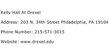 Kelly Hall At Drexel Address Contact Number