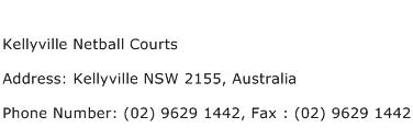 Kellyville Netball Courts Address Contact Number