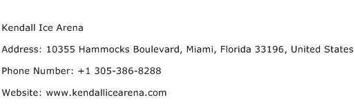 Kendall Ice Arena Address Contact Number