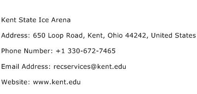 Kent State Ice Arena Address Contact Number