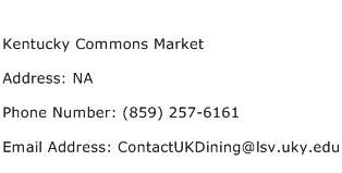 Kentucky Commons Market Address Contact Number