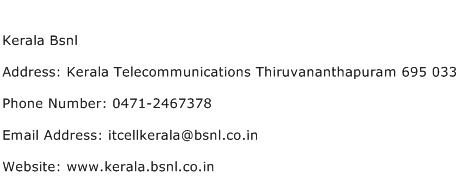Kerala Bsnl Address Contact Number