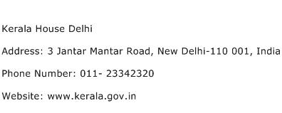 Kerala House Delhi Address Contact Number