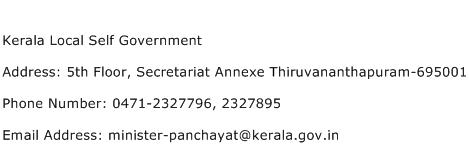 Kerala Local Self Government Address Contact Number