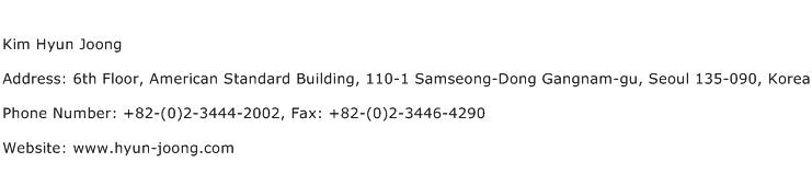 Kim Hyun Joong Address Contact Number