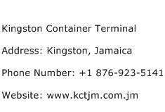 Kingston Container Terminal Address Contact Number