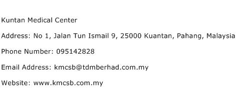 Kuntan Medical Center Address Contact Number