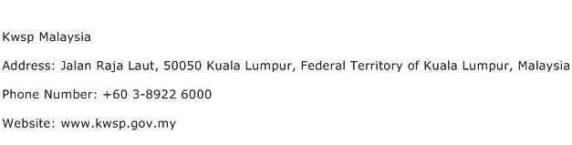 Kwsp Malaysia Address Contact Number