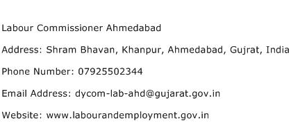 Labour Commissioner Ahmedabad Address Contact Number