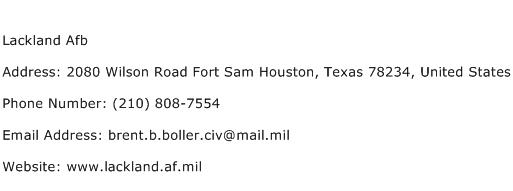 Lackland Afb Address Contact Number