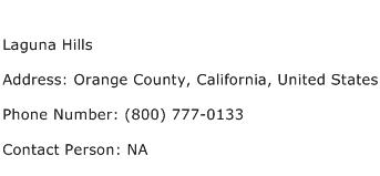 Laguna Hills Address Contact Number