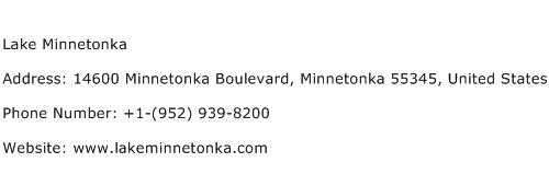 Lake Minnetonka Address Contact Number