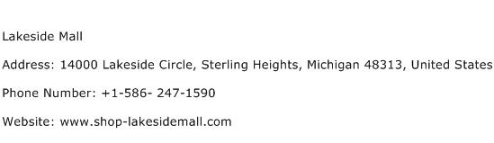 Lakeside Mall Address Contact Number