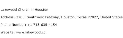 Lakewood Church in Houston Address Contact Number