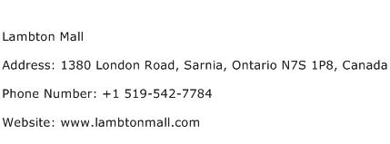 Lambton Mall Address Contact Number