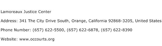 Lamoreaux Justice Center Address Contact Number