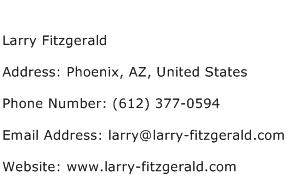 Larry Fitzgerald Address Contact Number
