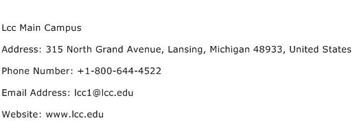 Lcc Main Campus Address Contact Number
