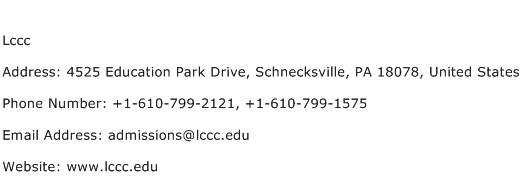 Lccc Address Contact Number