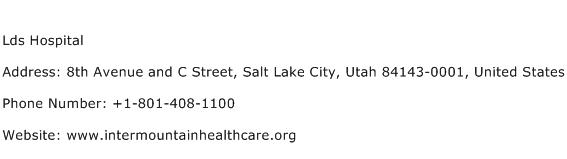 Lds Hospital Address Contact Number