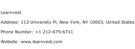 Learnvest Address Contact Number
