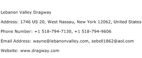 Lebanon Valley Dragway Address Contact Number