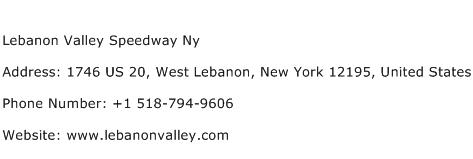 Lebanon Valley Speedway Ny Address Contact Number