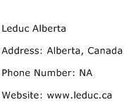 Leduc Alberta Address Contact Number