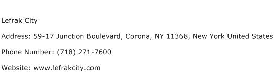 Lefrak City Address Contact Number