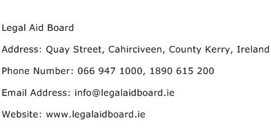 Legal Aid Board Address Contact Number