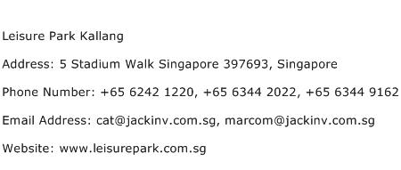 Leisure Park Kallang Address Contact Number