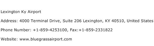 Lexington Ky Airport Address Contact Number