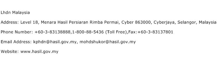 Lhdn Malaysia Address Contact Number