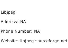 Libjpeg Address Contact Number