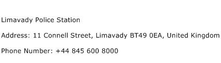 Limavady Police Station Address Contact Number