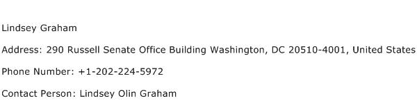 Lindsey Graham Address Contact Number
