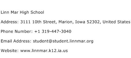 Linn Mar High School Address Contact Number
