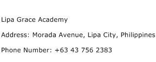 Lipa Grace Academy Address Contact Number